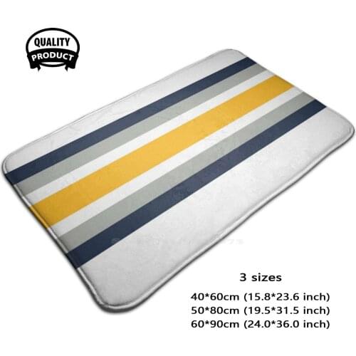 Buffalo Away 2020 Stripes 3D Household Goods Mat Rug Carpet Foot Pad Hockey Hockey Stripes America White Navy Silver Gold