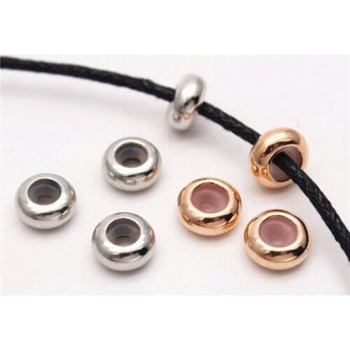 20pcs 6/7/8mm Insert Rubber Stopper Spacer Beads for Bracelet Necklace DIY Crafts Making Jewelry Findings Accessories