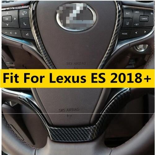 Steering Wheel Frame Decor Strip Cover Trim ABS Carbon Fiber Look Accessories Interior Refit Kit For Lexus ES 2018 - 2021
