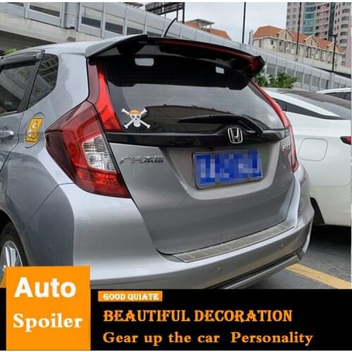 For Honda JAZZ Spoiler 2014 2015 2016 2017 Fit/Jazz GK5 High Quality ABS Material Car Rear Wing Trunk Rear Spoiler Decoration