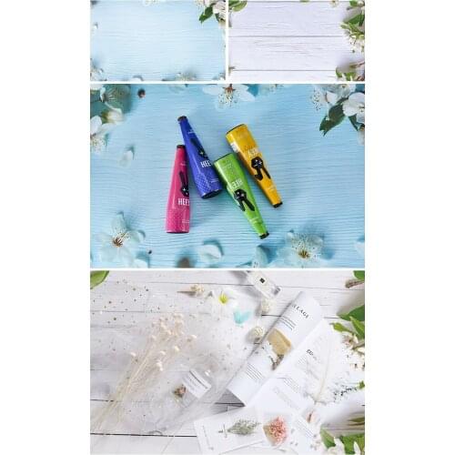 Studio 58x86cm Two Color PVC Waterproof Printing Wood Grain Photography Food And Beverage Flower Background