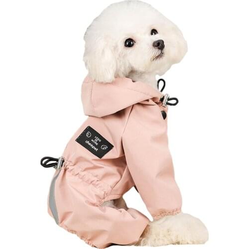 Pet Dog Raincoat Reflective Waterproof Pet Clothes Jumpsuit Water Resistant Clothes for Dogs Pet Rain Coat For Small Big Dogs