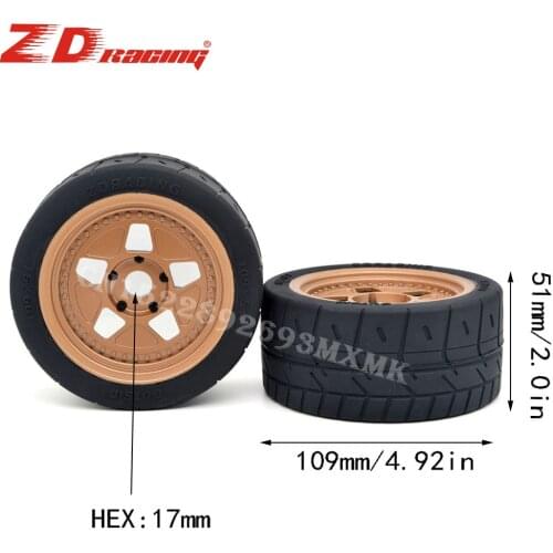 ZD Racing 2Pcs 8585 109mm Tires Wheel 17mm Hex for ARRMA ZDRacing 1/7 RC Racing Car