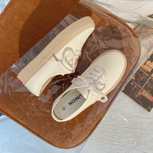 2020 Women Casual Shoes New Spring Women Shoes Fashion Milk Tea Color White Sneakers Breathable Flower Lace-Up Women Sneakers