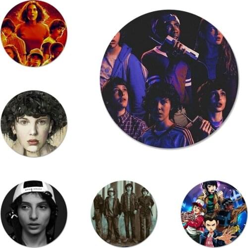 TV Stranger Things Icons Pins Badge Decoration Brooches Metal Badges For Clothes Backpack Decoration 58mm