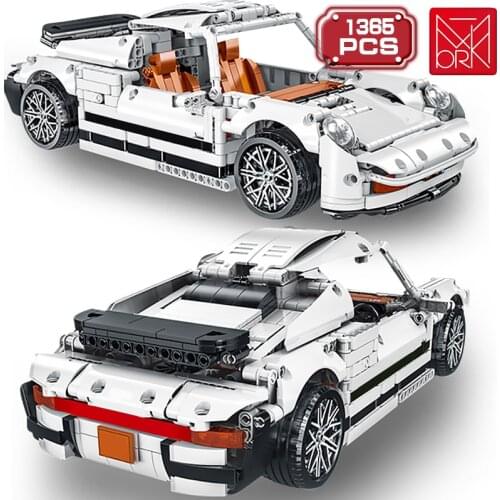 Technical 1365pcs Famous Sports Car Building Blocks MOC Expert Great Vehicle Kits Model Bricks Construction Toys for Boys Gifts