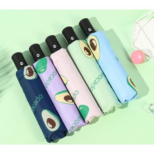 Avocado Automatic Rain and Rain Dual-use Student Girl Not Only Shields The Rain, But Also Protects Against Ultraviolet Rays