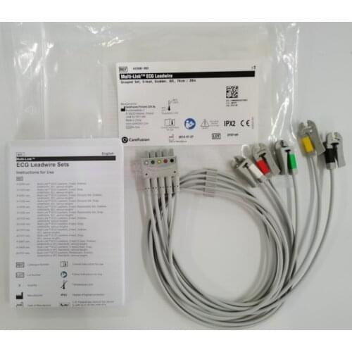 CareFusion GE Original Imported European Standard Five-lead Clip-on Line Adult 74CM