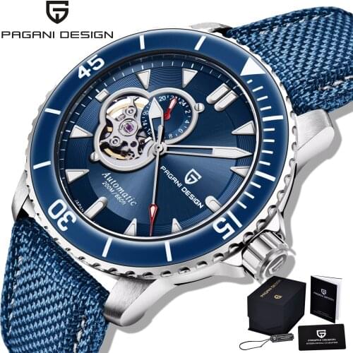PAGANI Design Automatic Mechanical Watch Men 2021 Luxury Brand 200M Waterproof Luminous Wristwatch Nylon Strap Japan Seiko NH39