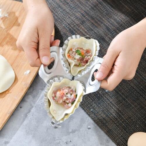 Double Headed Dumpling Maker Mould Household Dumplings Useful Product Kitchen Creative Bag Dumplings Flower Type Dumplings Tool