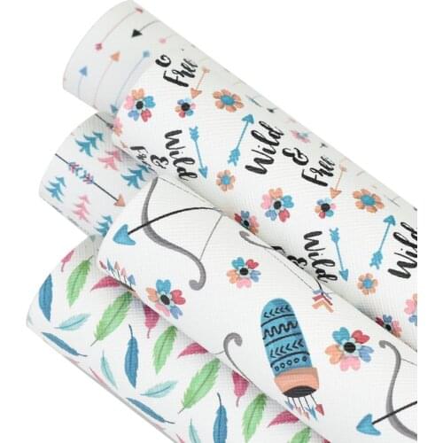 HSDLeather 20x34cm arrow series Faux Synthetic Leather Fabric,DIY handmade materials for hair bow bag