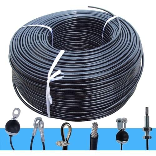 5/6mm Diameter Gym Cable Wire Rope PU Skin for Cable Machine Home Gym Weight Lift Pulley System Accessories Fitness Equipment