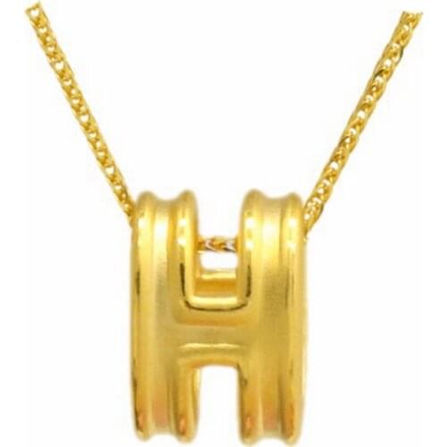 Hot sale fashion Best Gift 24K Yellow Gold Pendant / 3D Letter H Pendant 1.01g