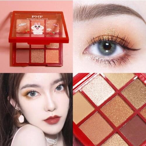 Cartoon Multi-Color Eyeshadow Palette With Three Colors Available Natural And Easy To Color Pearlescent Matte Polarized