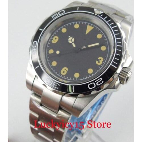 BLIGER Men Watch Sapphire Glass Automatic Movement Date Window Rotating Bezel Deployment Clasp