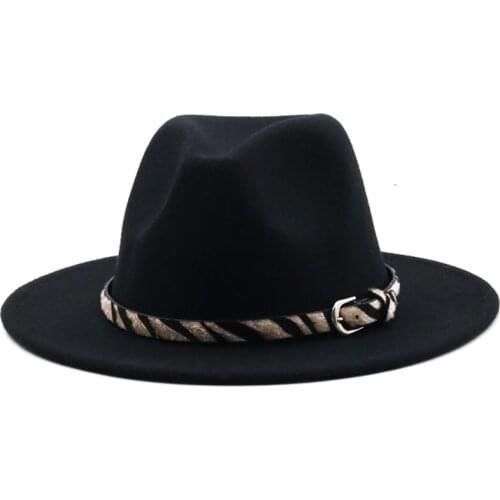 Fedora Hats men Wide Brim winter women hats band belt Church formal Felted fedora white green Vintage casual winter hats women
