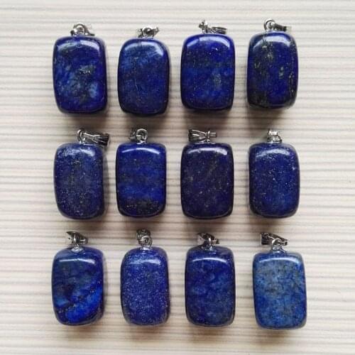 Natural Lapis lazuli stone pendants Good quality charms Irregular shape pendants for jewelry making Wholesale 12pcs/lot