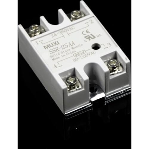 1pcs SSR-10AA SSR-25AA SSR-40AA High Quality Brand New Muxi Solid State Relay 5-24VAC To 24-380VDC 6-20mA Temperature Control