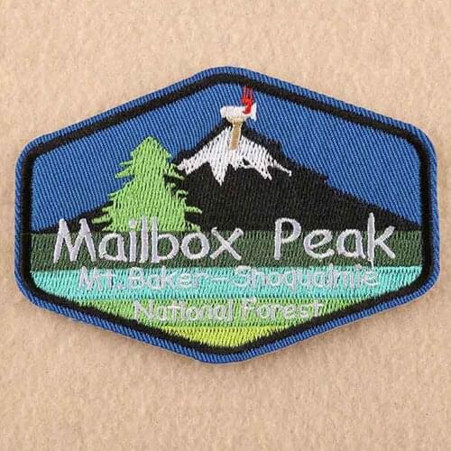 Outdoor Theme Sports Mailbox Camp Life Leave the Road in Sea Outdoor Iron On Embroidered Clothes Patches For Clothing
