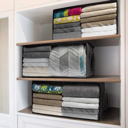 Cloth storage bag Large Capacity Folding Under Bed Quilt Blanket Home Clothes Storage Bag Dustproof Zipper Closure Organizer