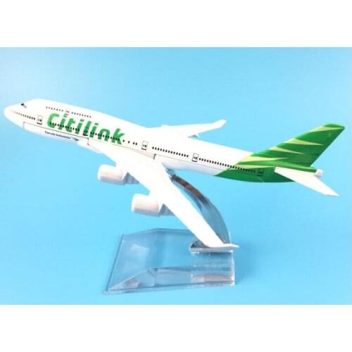 Air Indonesia Citilink Airways B747 400 Boeing 747 400 Airlines 16cm Metal Alloy Plane Model Airplane Model w Stand Aircraft