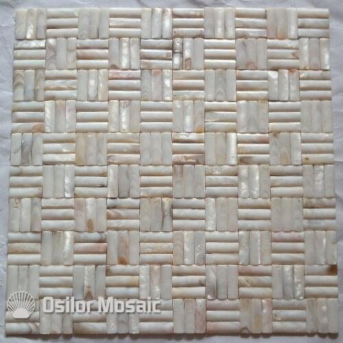 Convex 100% natural Chinese freshwater shell seamless mother of pearl mosaic tile for bathroom decoration wall tile