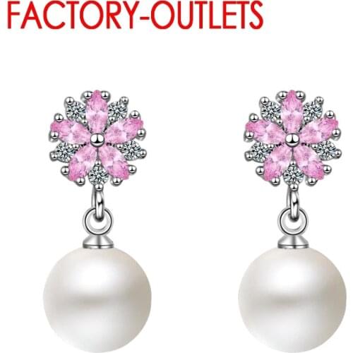 High Quality Fashion Jewelry Wholesale Freshwater Pearl Jewelry Korean Style 925 Sterling Earrings For Women Nice Drop Earrings