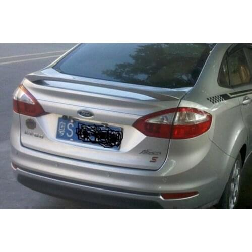 WOOBEST ABS Rear Wing Rear Trunk Rear Spoiler roof visor for ford fiesta sedan 2009-15, top quality unpainted