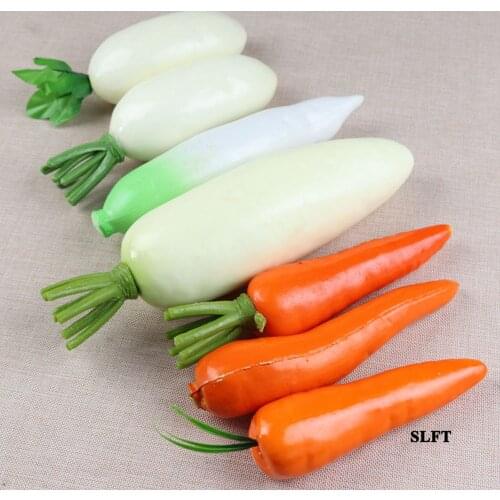 Green grocery Kitchen supermarket store shop decoration artificial fake vegetables props Simulation turnip radish Carrot model