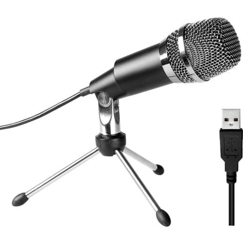 ZUOCHEN USB Microphone, Plug and Play Home Studio USB Condenser Microphone, Recordings for YouTube, Google Voice Search, Games