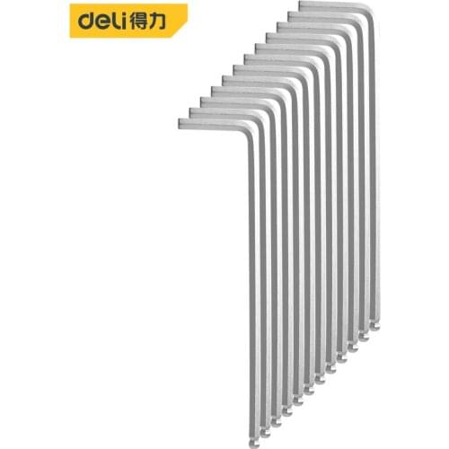 Deli 1Pcs Durable Ball End Hex Wrench Allen Key Hand Tools Metric Allen 1.5mm-10mm Hexagon Keys Double-End L-Type Hex Spanner