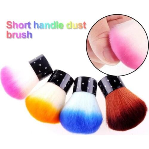 1 Pcs Nail Art Cleaning Brush Dust Remover Manicure Soft Short Handle Portable Tools SSwell