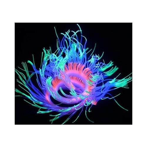 1 pcs Silicone Aquarium Artificial Coral Decoration Changeable Soft Fish Tank Sea Anemone Landscape Decor Ornament