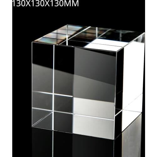 130MM Crystal Cube Artificial Crystal Creative Prism Cube Prism Crystal Glass Prism Cube Creative Children Photo Photography