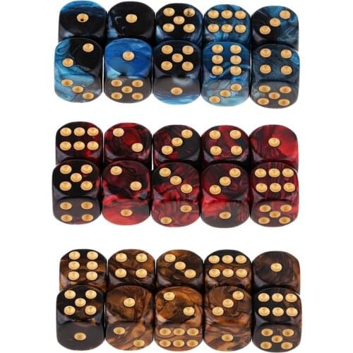 30Pcs Cubic Six Sided Dices Bulk For RPG MTG Table Board Games Math Teaching