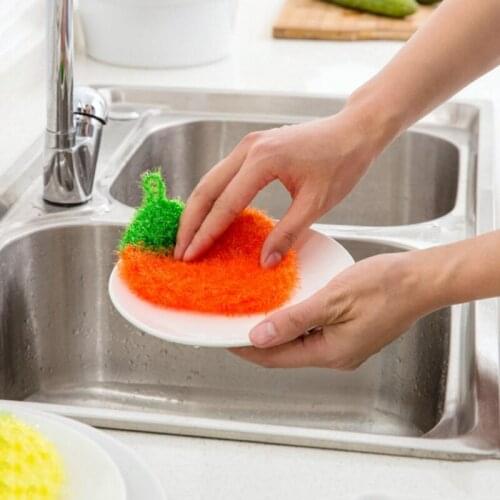 4/1 Pcs Korea Strawberry Wipes Dishwashing Towels Acrylic Polyester Silk Dish Cloth Cleaning Cloth Kitchen Cleaning Tools