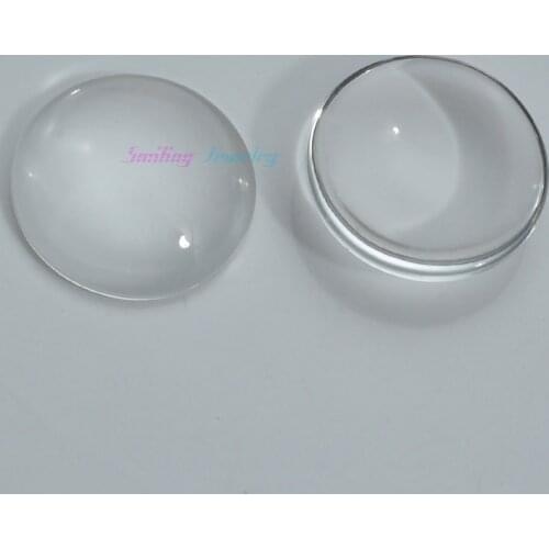 50pcs 20mm (Thick 5.8mm) Clear Round Domed Magnifying Glass Cabs Lense Glass Cabochon For inserts Pendant Tray Settings
