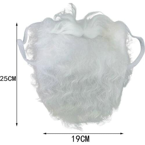 White Santa Claus Moustache Fancy Dress Costume Beard Set Christmas Xmas Party Decoration Hairpiece Accessories Adults Home Deco