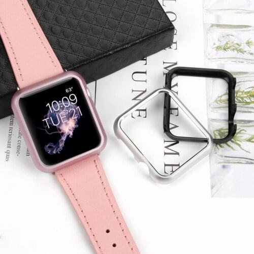 Cover for Apple watch Case 44mm 40mm 42mm 38mm （no glass）metal Aluminum Protector Bumper iwatch series 6 SE 5 4 3 Accessories