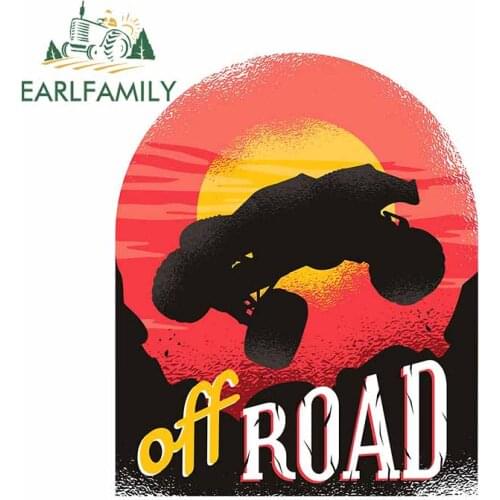 EARLFAMILY 13cm x 10.5cm for Off Road Car Stickers Windows Trunk Decal Motorcycle Refrigerator Cartoon Waterproof Vinyl Car Wrap