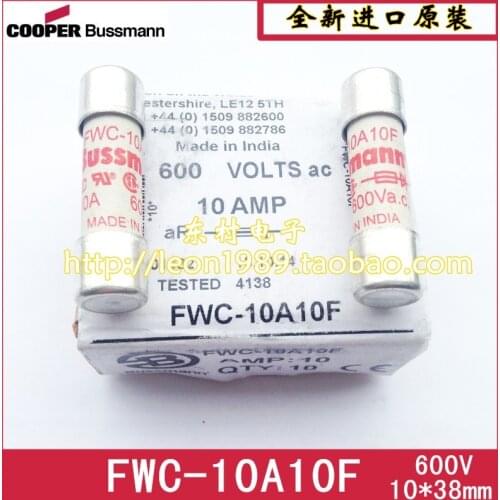 FWC-10A10F US BUSSMANN fuse fuse tube 10A 600V 10 times; 38mm