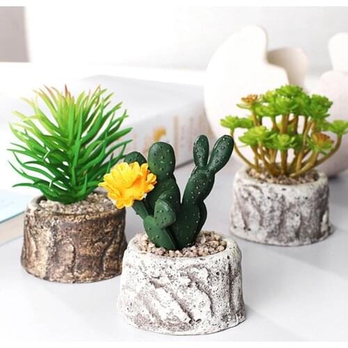 Simulation Cactus Succulent Flower Plant Bonsai Home Garden Landscape Decor