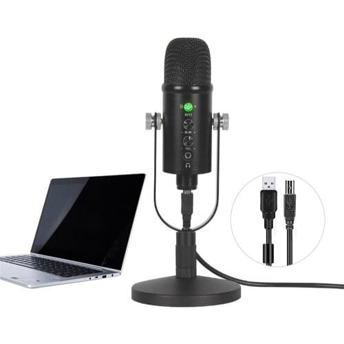 USB Condenser Microphone Professional Home Studio Recording Microfone For Laptop Karaoke Microfono For Twitch Gaming Streaming