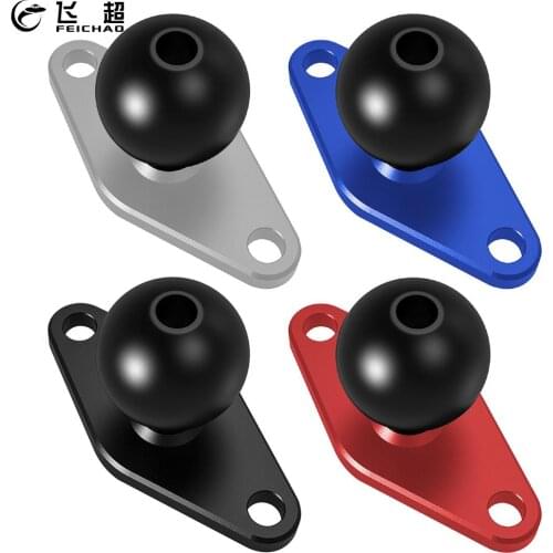 Aluminum Alloy Motorcycle Fixing Stand Bracket Plate with 1" Rubber Ball Head Adapter 25mm for Zumo Mobilephone GPS Navigation