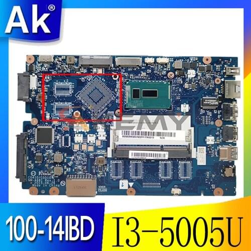Laptop motherboard For LENOVO Ideapad 100-14IBD I3-5005U 14' Inch Mainboard CQ410 CQ510 NM-A681 5B20K50557 SR27G
