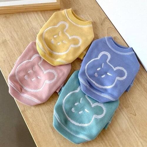 Cute Winter Pet Dog Clothes Bear Pattern Dog Hoodies Sweater For Puppy Cotton Warm Small Medium Dogs Pullover Chihuahua Costume