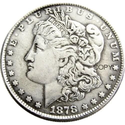 US Coins 1878 P/S/CC Morgan Dollar copy Coins Silver Plated