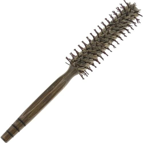 Natural Wooden Handle Anti-static Bristle Hair Curly Comb Scalp Massage