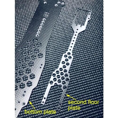 Carbon Fiber Chassis Bottom Plates Modify Spare Parts for Sakura D5s Fifth Element RC Drifting Car Model