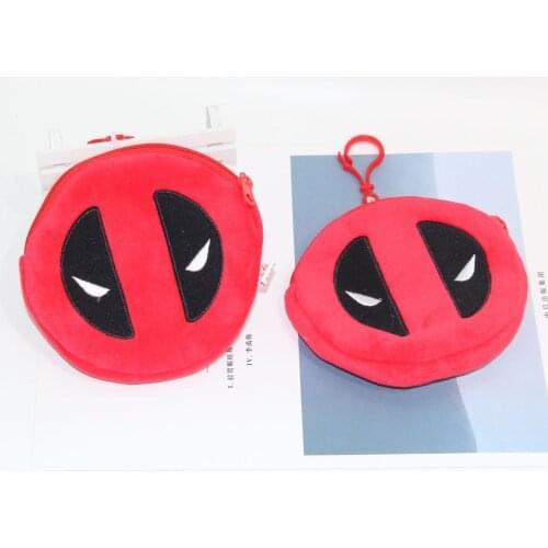 Disney Marvel Cartoon Surrounding Deadpool Plush Coin Purse Elementary School Students Scattered Money Card Bag Coin Bag